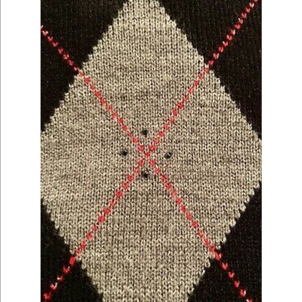 NEW YORK & COMPANY Womens Cardigan Sweater Argyle - Picture 6 of 8